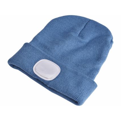 Extol - Muts met hoofdlamp en USB-oplaadbare 300 mAh-accu, blauw, maat UNI