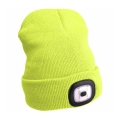 Extol - Muts met hoofdlamp en USB-oplaadbare 300 mAh accu, neongeel, maat UNI