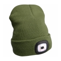 Extol - Muts met hoofdlamp, USB-oplaadbare accu 300 mAh, groen, maat UNI