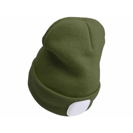 Extol - Muts met hoofdlamp, USB-oplaadbare accu 300 mAh, groen, maat UNI