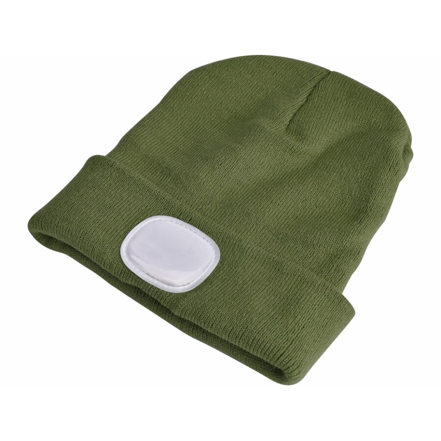 Extol - Muts met hoofdlamp, USB-oplaadbare accu 300 mAh, groen, maat UNI
