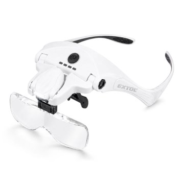 Extol - Oplaadbare loepbril met LED-verlichting/300 mAh
