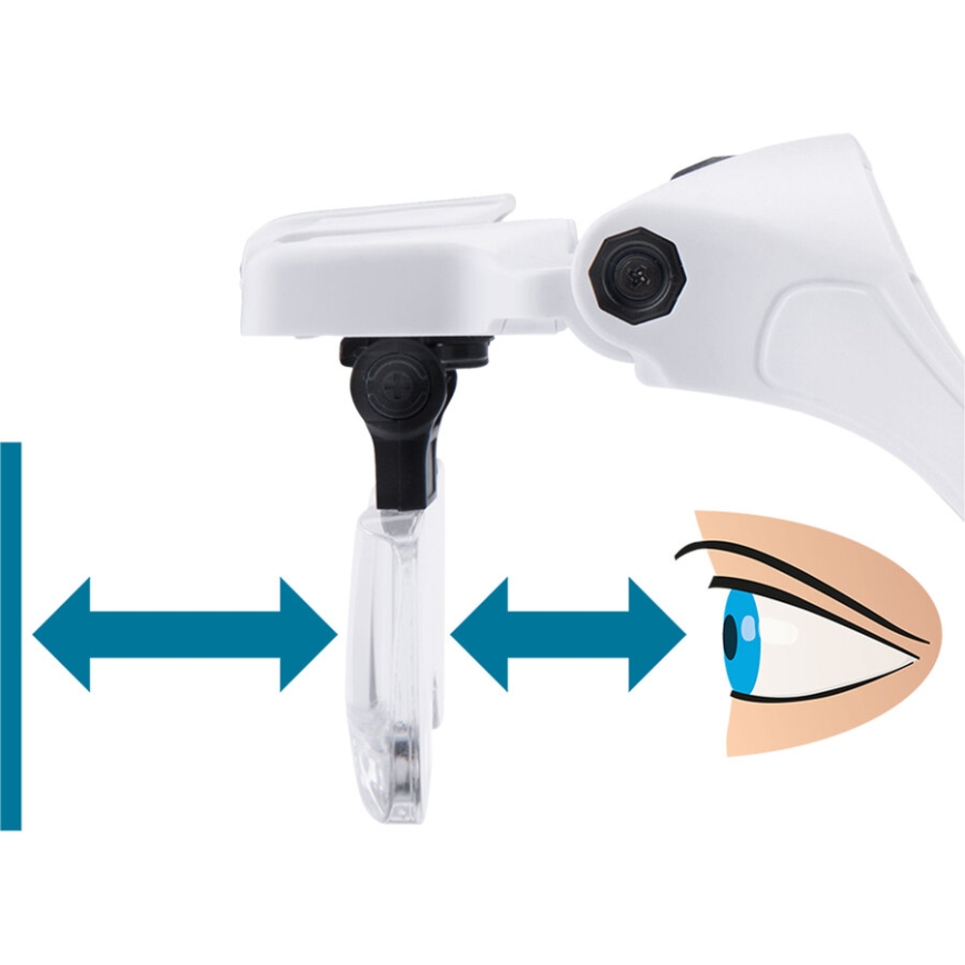 Extol - Oplaadbare loepbril met LED-verlichting/300 mAh