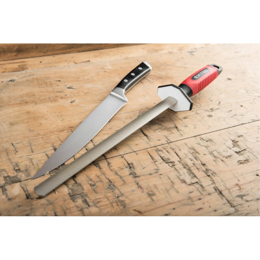 Extol Premium - Aanzetstaal met een laagje diamantstof 26 cm P400