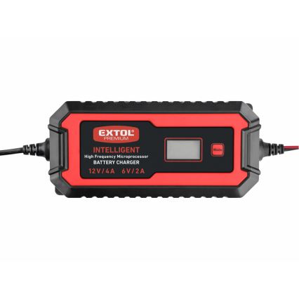 Extol Premium - Auto batterij oplader 9-traps 6/12V 4A IP65