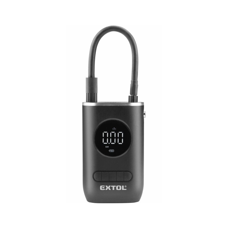 Extol Premium - Digitale zakcompressor 2000 mAh 7,4V zwart