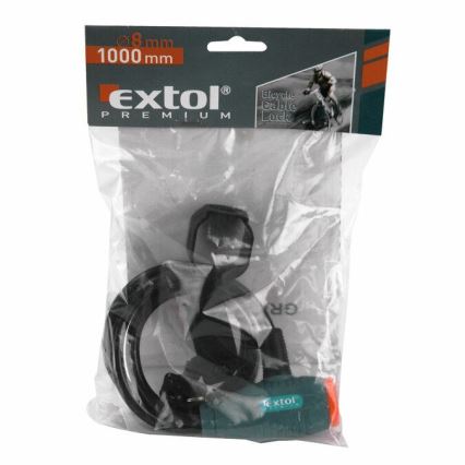 Extol Premium-  Fietsslot met koord 8x1000 mm