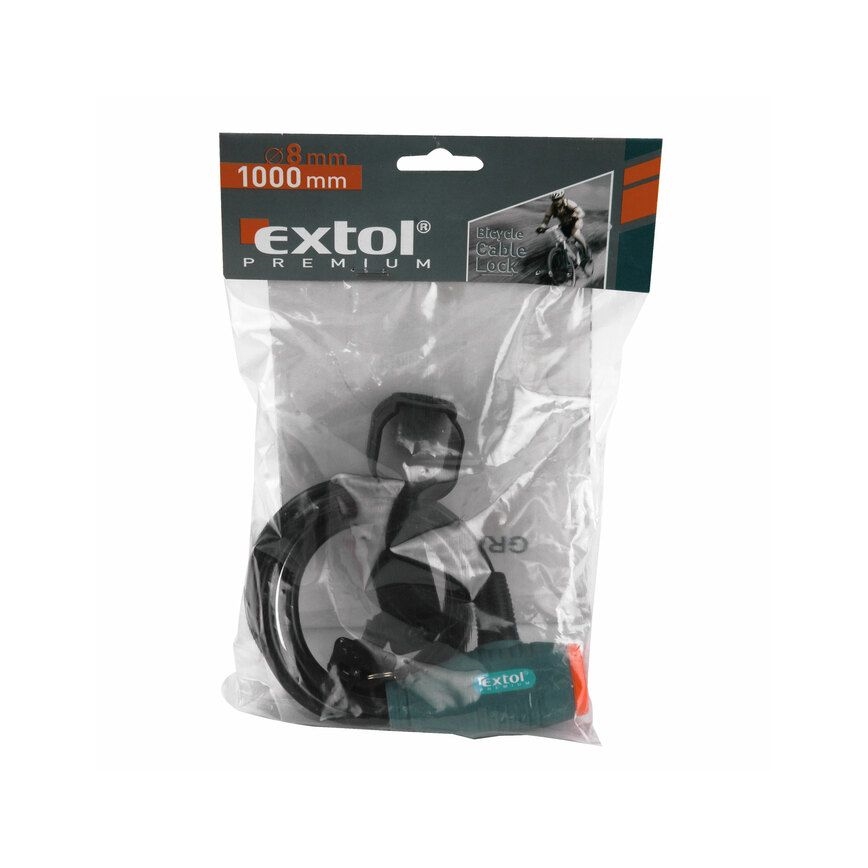 Extol Premium-  Fietsslot met koord 8x1000 mm