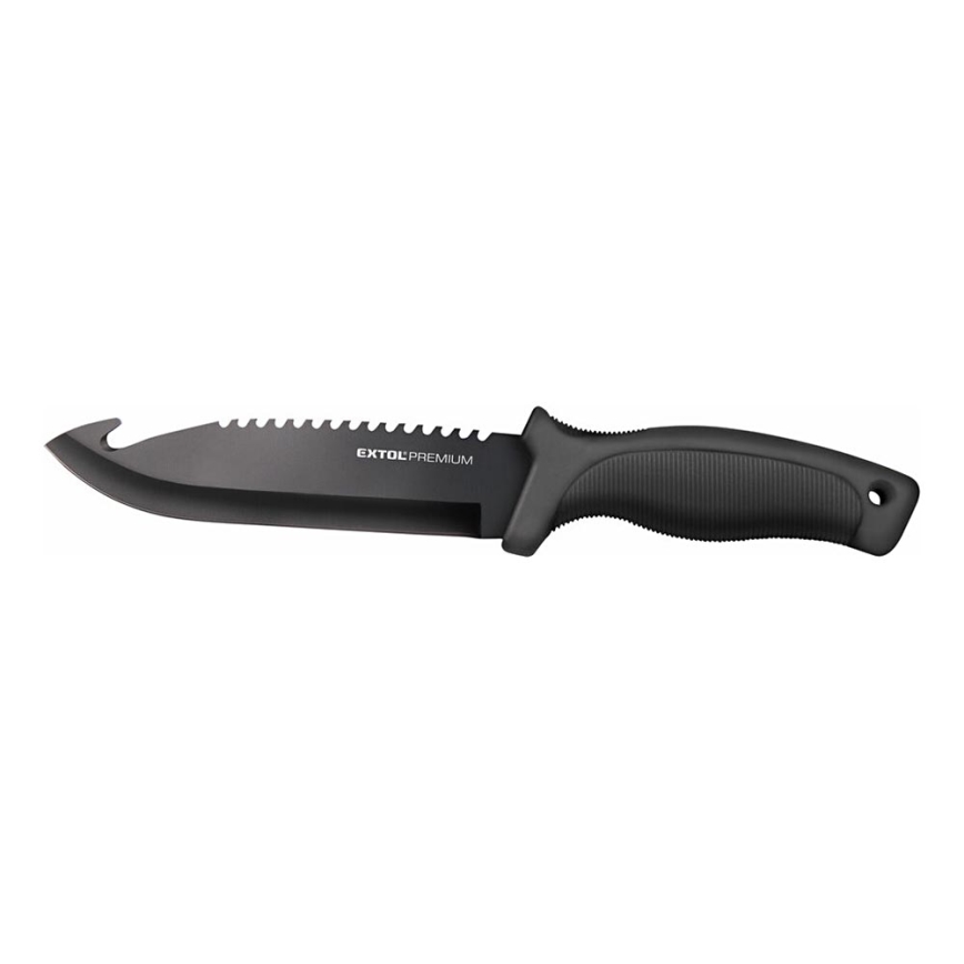Extol Premium - Jachtmes zwart/roestvrij 15 cm