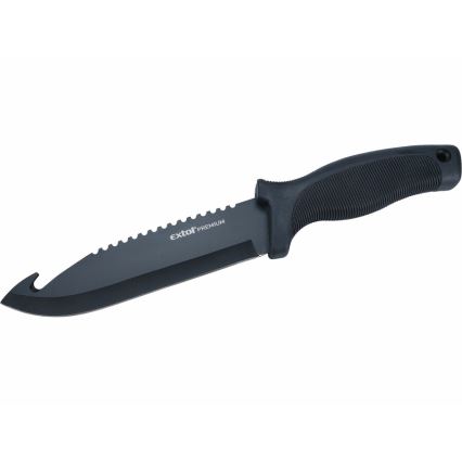 Extol Premium - Jachtmes zwart/roestvrij 15 cm