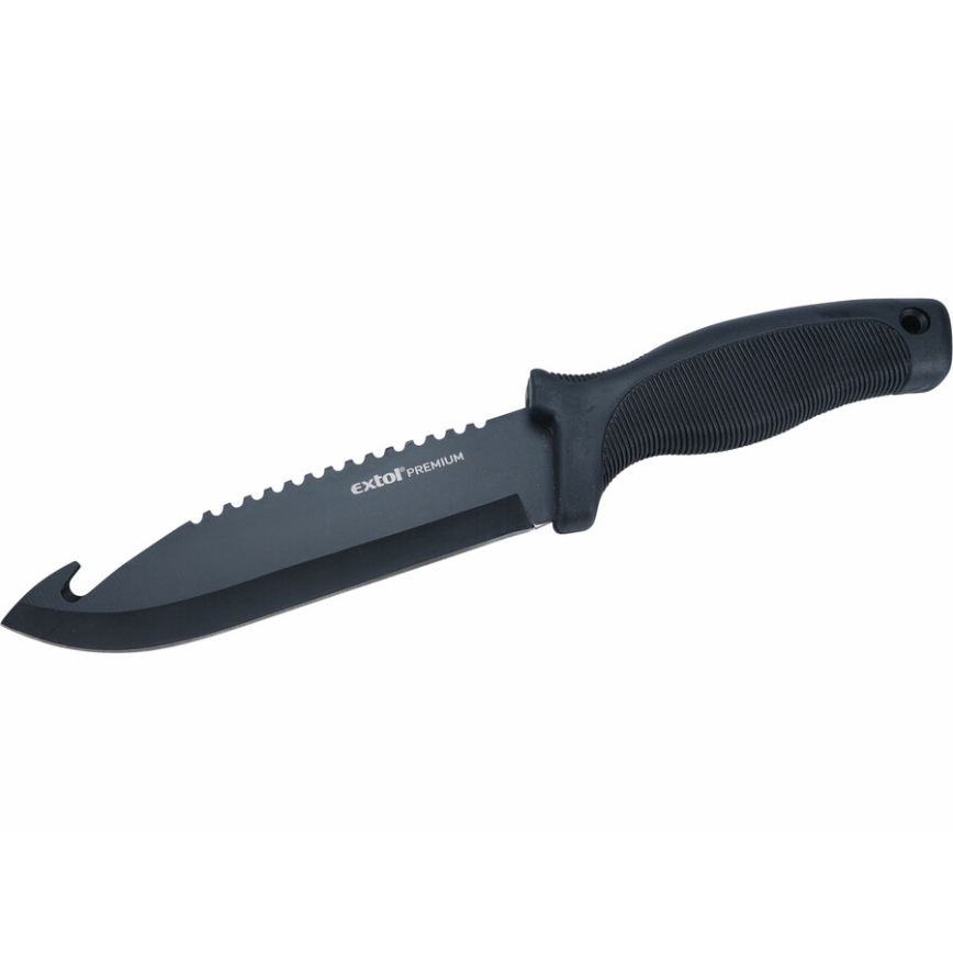 Extol Premium - Jachtmes zwart/roestvrij 15 cm