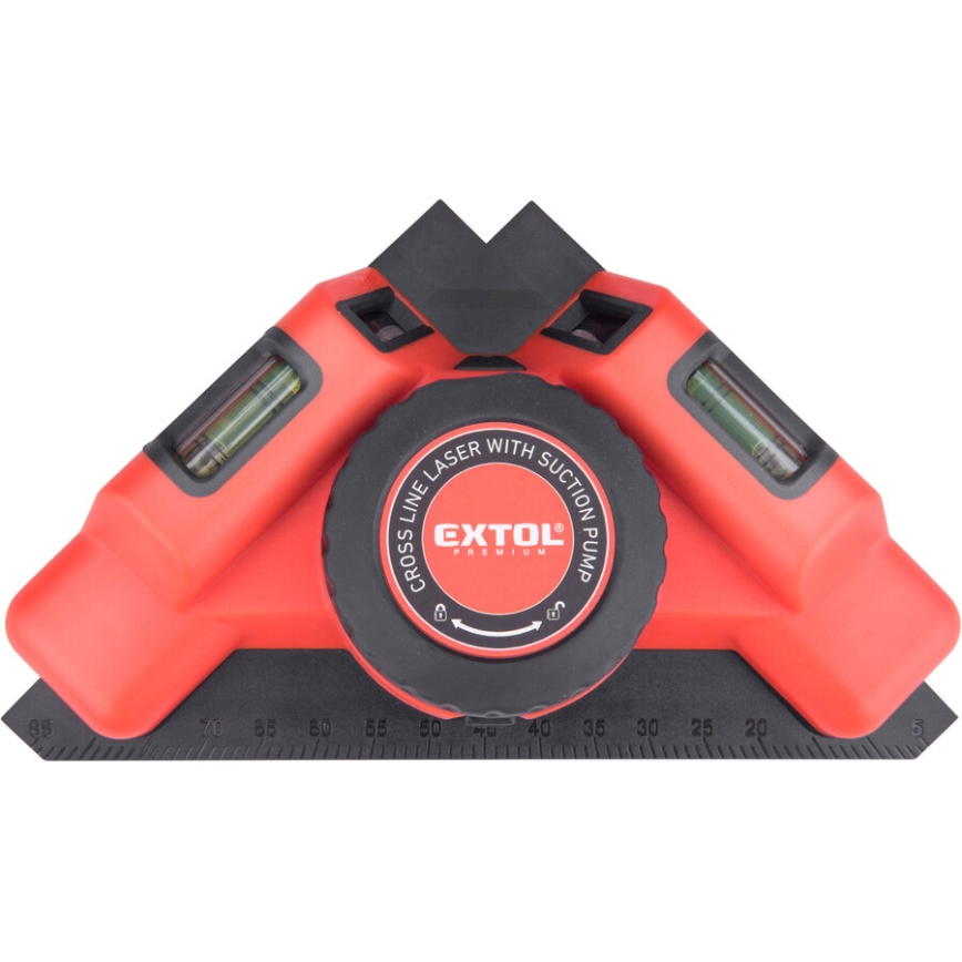 Extol Premium - Laserwinkelhaak 90° met elektrische zuigmodule 5V/1000 mAh