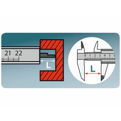 Extol Premium - Schuifmaat van metaal 0-150 mm