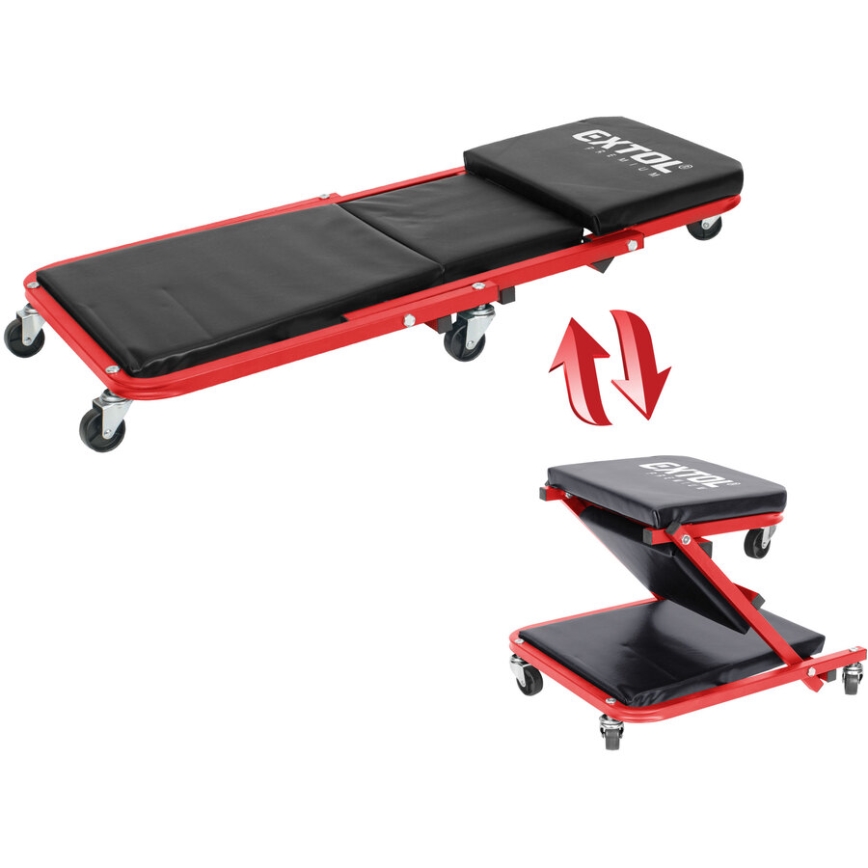 Extol Premium - Verrijdbaar montage-ligplank/zitting 2-in-1