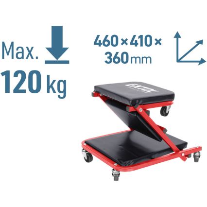 Extol Premium - Verrijdbaar montage-ligplank/zitting 2-in-1