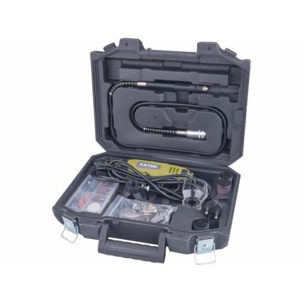 Extol - Rechte slijpmachine met flexibele as 135W/230V