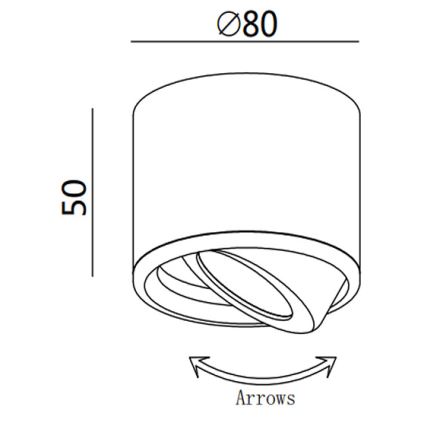 Fabas 3430/71/102 - LED spotlamp ANZIO LED/6W/230V