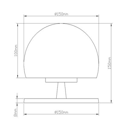 Fabas 3570-30-138 - Dimbare LED tafellamp MORGANA 1XG9/3W/230V