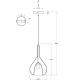Fabas Luce 3481-40-126 - Hanglamp aan een koord LILA 1xE27/40W/230V grijs