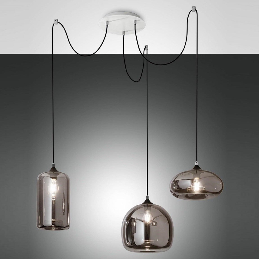 Fabas Luce 3496-47-126 - Hanglamp aan een koord FIONA 3xE27/60W/230V