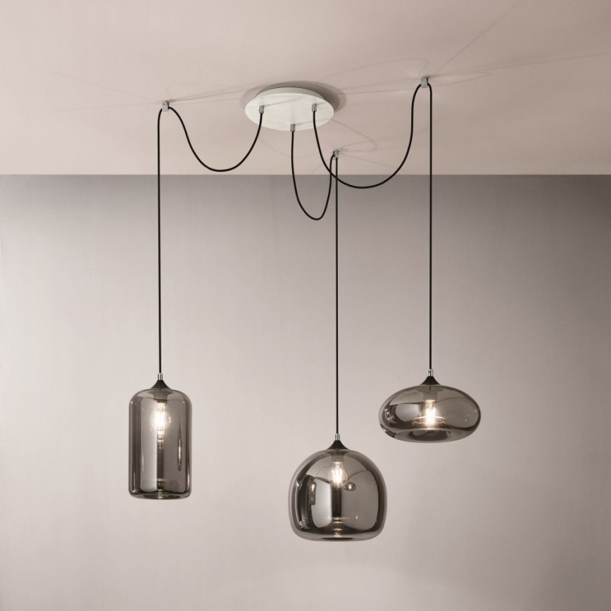 Fabas Luce 3496-47-126 - Hanglamp aan een koord FIONA 3xE27/60W/230V