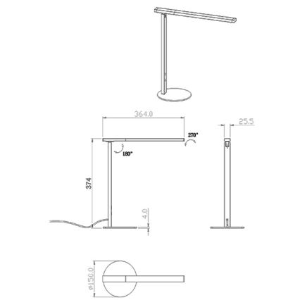Fabas Luce 3550-30-101 - LED dimbare tafellamp IDEAL LED/10W/230V 3000-6000K zwart