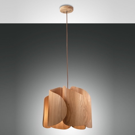 Fabas Luce 3672-40-132 - Hanglamp aan een koord PEVERO 1xE27/40W/230V hout