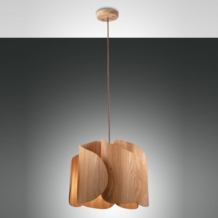 Fabas Luce 3672-40-132 - Hanglamp aan een koord PEVERO 1xE27/40W/230V hout