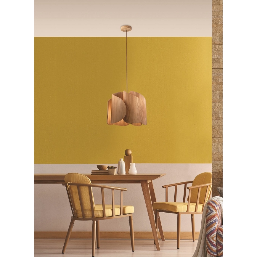 Fabas Luce 3672-40-132 - Hanglamp aan een koord PEVERO 1xE27/40W/230V hout
