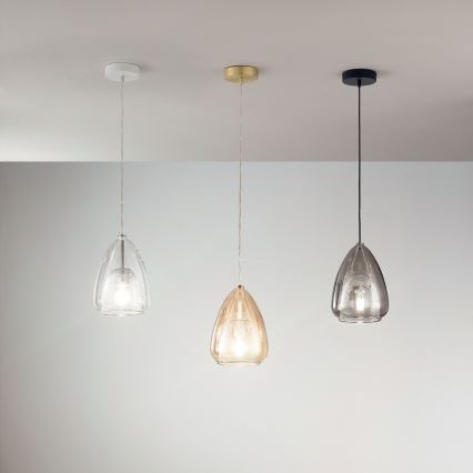 Fabas Luce 3673-40-125 - Hanglamp aan een koord BRITTON 1xE27/40W/230V goud