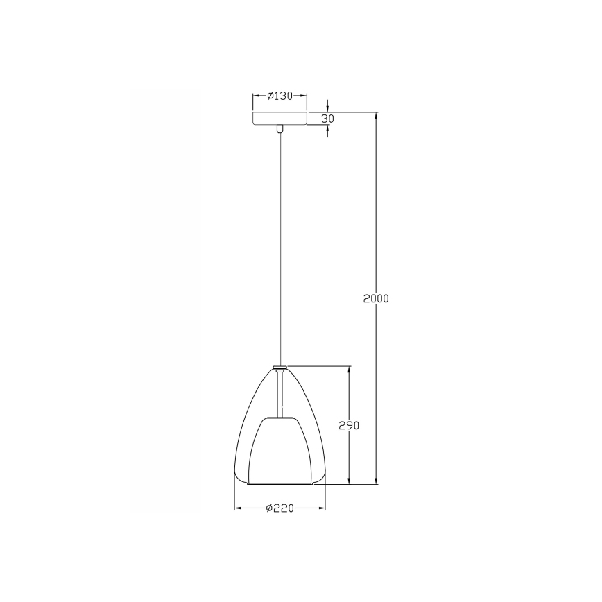 Fabas Luce 3673-40-125 - Hanglamp aan een koord BRITTON 1xE27/40W/230V goud