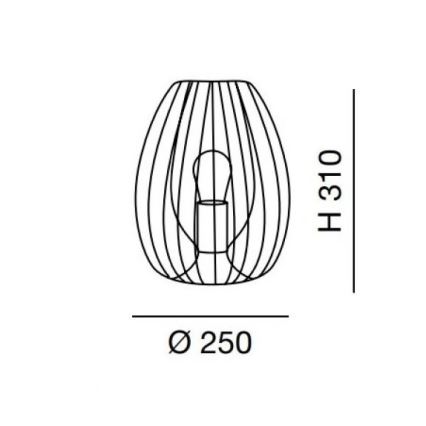 Fabas Luce 3677-34-102 - Tafellamp CAMP 1xE27/40W/230V wit