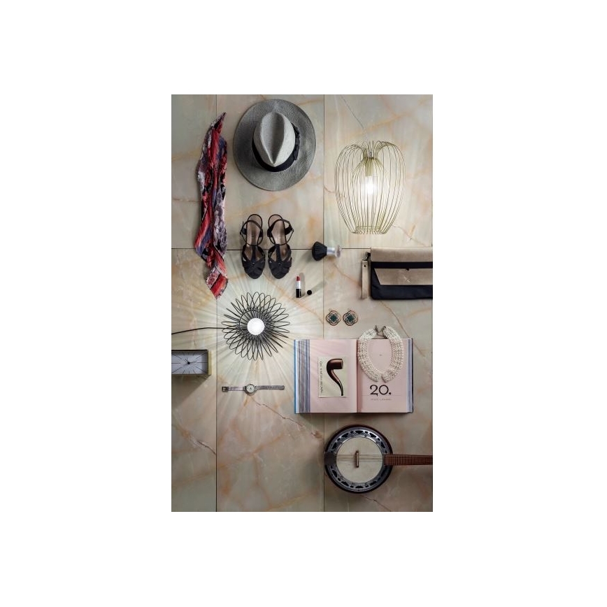 Fabas Luce 3677-45-225 - Hanglamp aan een koord CAMP 1xE27/40W/230V gouden