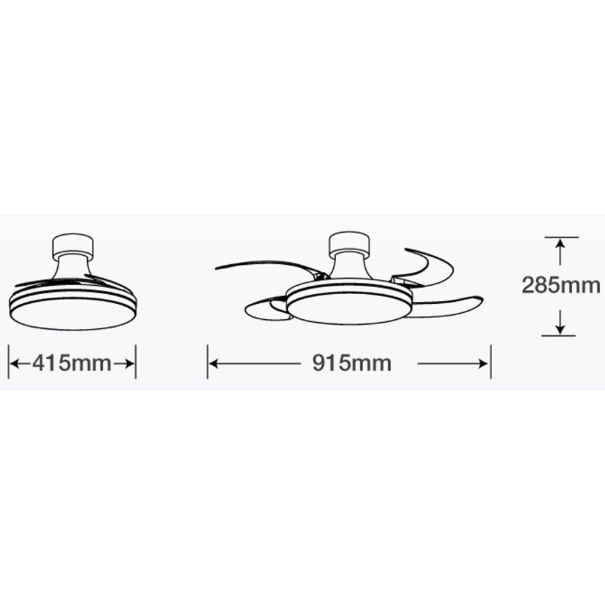 FANAWAY 210664 - LED dimbare plafondventilator ORBIT LED/25W/230V beige/wit + afstandsbediening