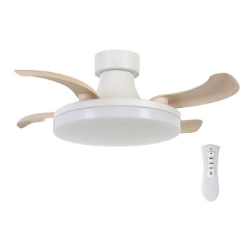 FANAWAY 210664 - LED dimbare plafondventilator ORBIT LED/25W/230V beige/wit + afstandsbediening