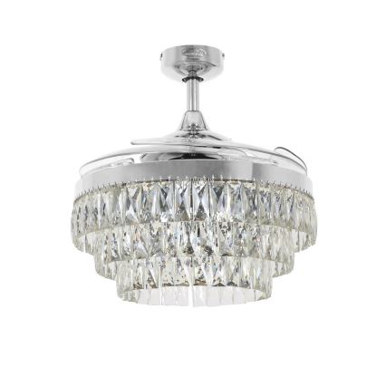FANAWAY 212923 - LED-plafondventilator VEIL 6xE14/4,5W/230V glanzend chroom + afstandsbediening