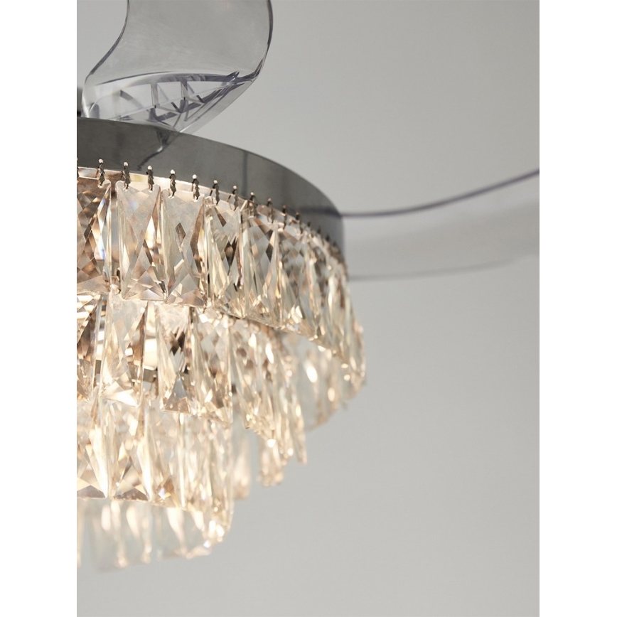 FANAWAY 212923 - LED-plafondventilator VEIL 6xE14/4,5W/230V glanzend chroom + afstandsbediening