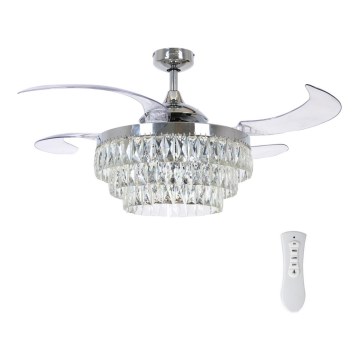 FANAWAY 212923 - LED-plafondventilator VEIL 6xE14/4,5W/230V glanzend chroom + afstandsbediening