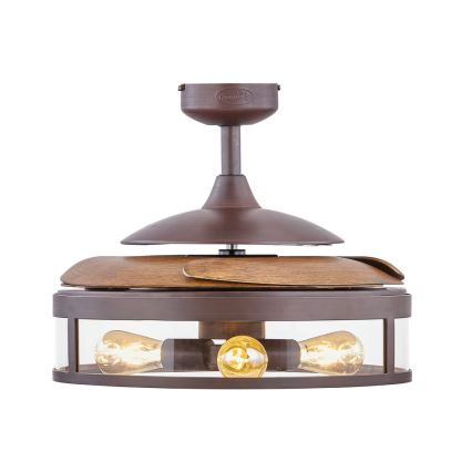 FANAWAY 212925 - LED Plafondventilator CLASSIC 3xE27/4W/230V bruin + afstandsbediening