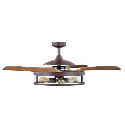 FANAWAY 212925 - LED Plafondventilator CLASSIC 3xE27/4W/230V bruin + afstandsbediening
