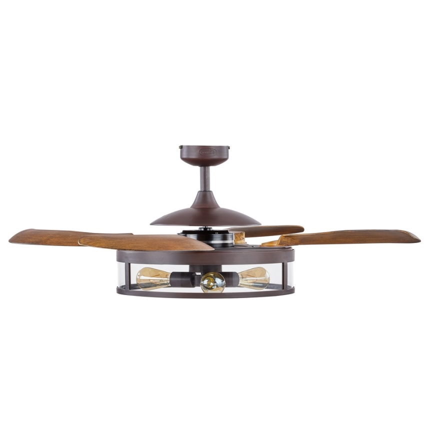 FANAWAY 212925 - LED Plafondventilator CLASSIC 3xE27/4W/230V bruin + afstandsbediening