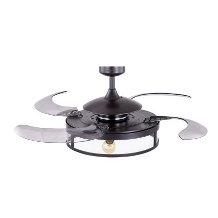 FANAWAY 212927 - LED-plafondventilator CLASSIC 3xE27/4W/230V zwart Ø 112 cm + afstandsbediening