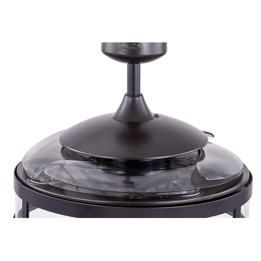 FANAWAY 212927 - LED-plafondventilator CLASSIC 3xE27/4W/230V zwart Ø 112 cm + afstandsbediening