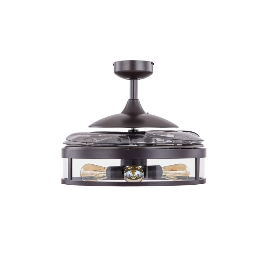 FANAWAY 212927 - LED-plafondventilator CLASSIC 3xE27/4W/230V zwart Ø 112 cm + afstandsbediening