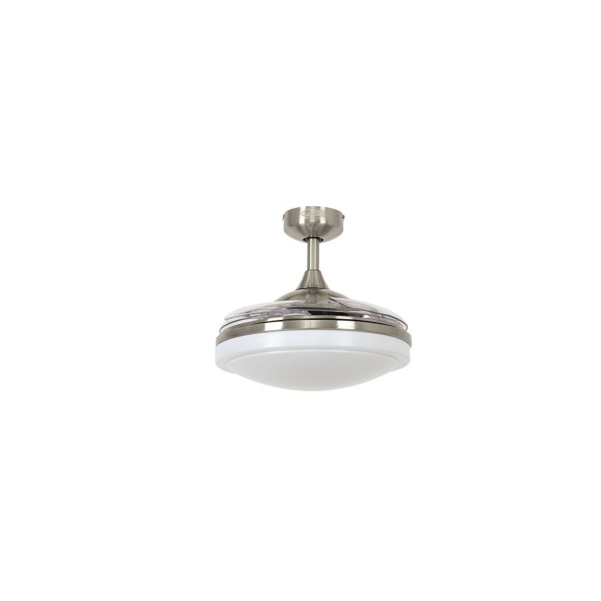 FANAWAY 212982 - Plafondventilator EVORA 2xE27/20W/230V glanzend chroom + afstandsbediening
