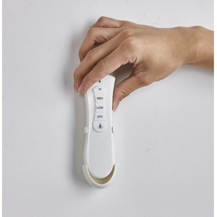 FANAWAY 212982 - Plafondventilator EVORA 2xE27/20W/230V glanzend chroom + afstandsbediening