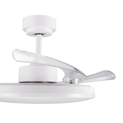 FANAWAY 21612949 - LED dimbare plafondventilator STROLL LED/30W/230V 2700/3500/5000K diameter 106 cm wit/doorzichtig + afstandsbediening