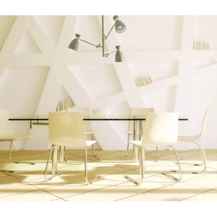 FARO 20007 - Hanglamp met vaste pendel RETRO 3xE14/20W/230V groen