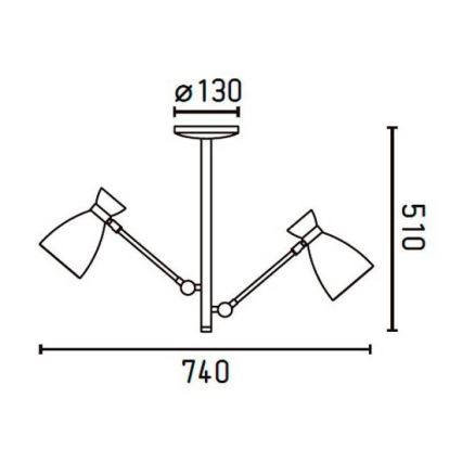FARO 20007 - Hanglamp met vaste pendel RETRO 3xE14/20W/230V groen