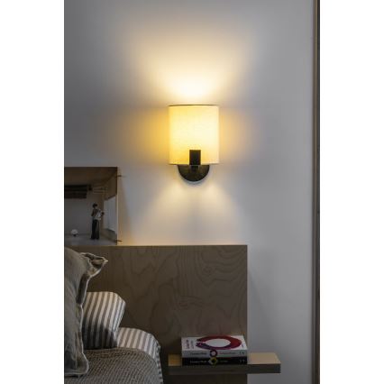 FARO 20053 - LED Wandlamp NILA 1xE27/15W/230V + LED/3W crème/zwart